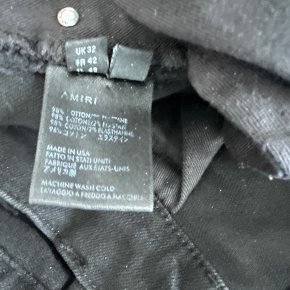 $2590 Rare Authentic Amiri Crystals with Ripped Details Skinny Jeans - Picture 12 of 13